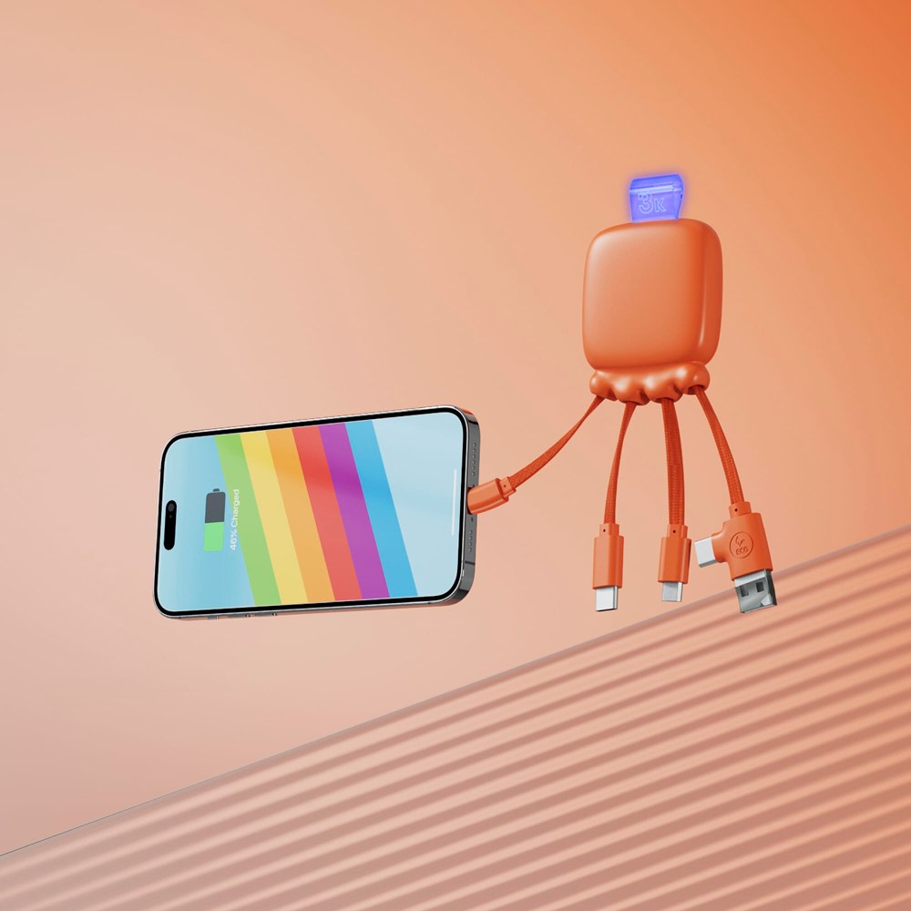 3192 | Xoopar Octopus Gamma 2 Powerbank met Bio Oplaadkabel 3000mAh 