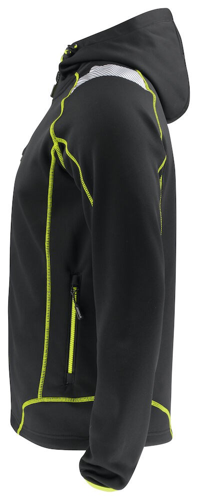 Jobman - 5150 Hoodie Vision Zwart/Geel XXL