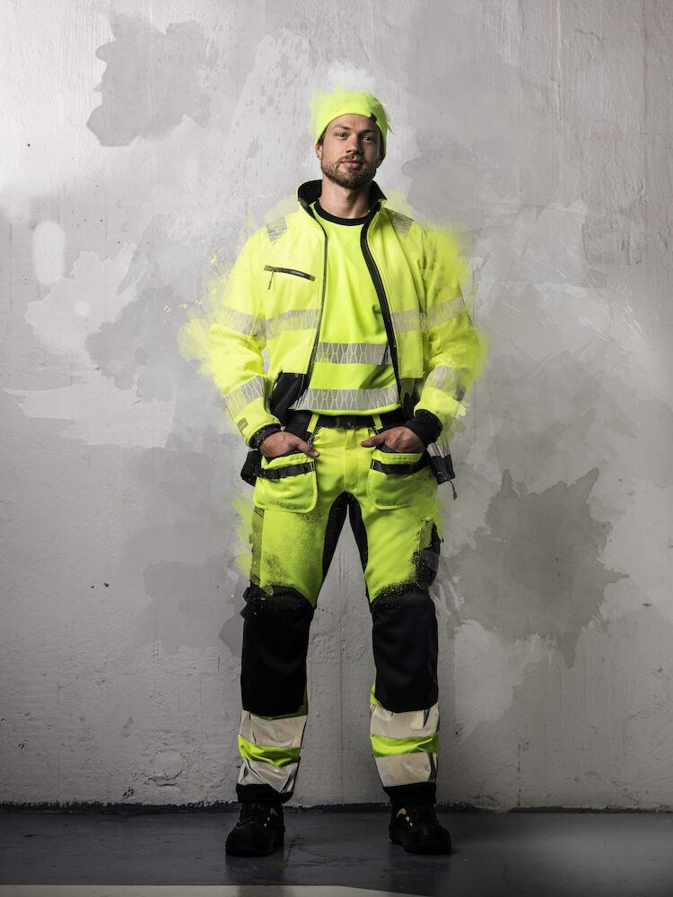 Jobman - 1190 Hi-Vis Windblocker Jacket Geel/Zwart XL