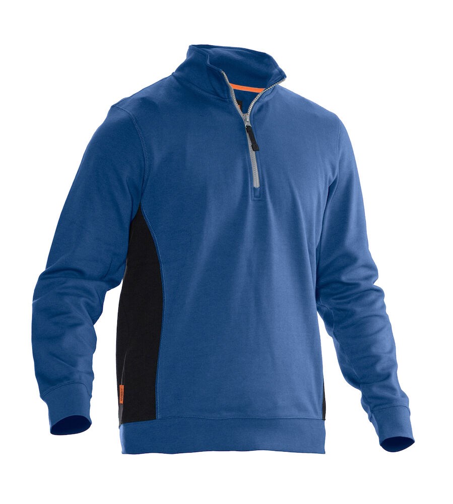 Jobman - 5401 Halfzip Sweatshirt Hemelsblauw/Zwart XXL