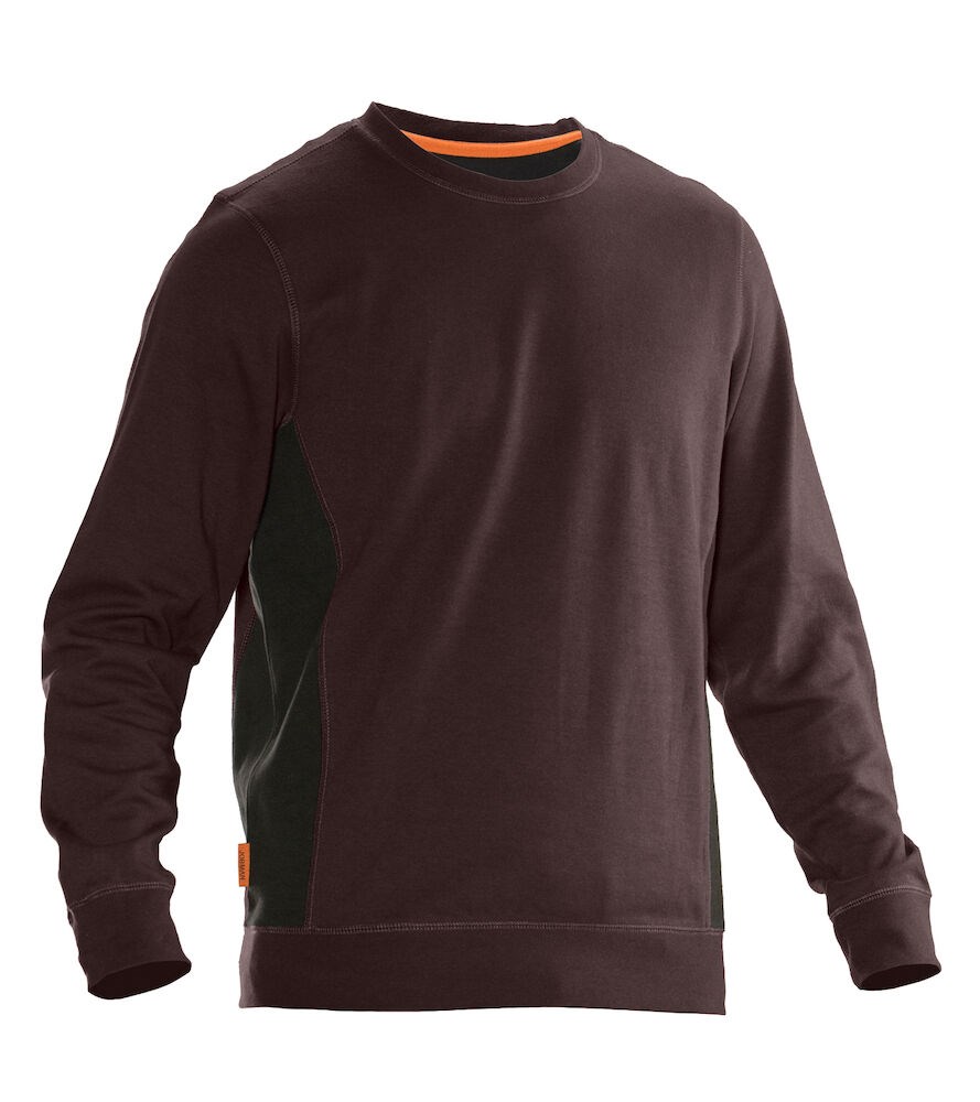 Jobman - 5402 Roundneck Sweatshirt Bruin/Zwart 4XL