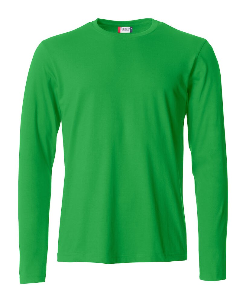 Clique - Basic-T L/S Appel-groen XXL