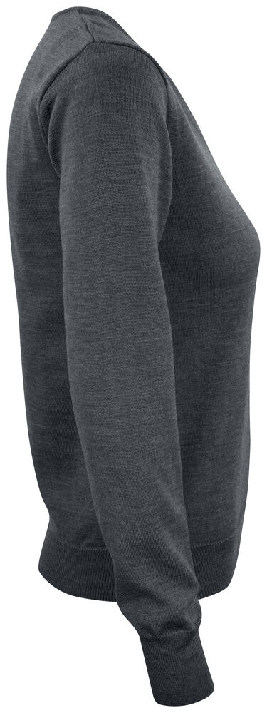 Cutter & Buck - Everett V-neck Dames Antraciet Mélange L