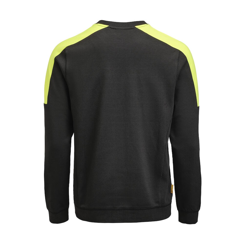 Jobman - 5402 Roundneck Sweatshirt Zwart/Geel M