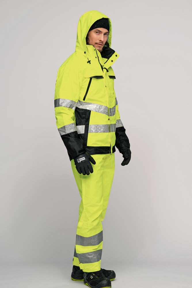 Jobman - 1283 Hi-Vis Shell Jacket Geel/Zwart 4XL