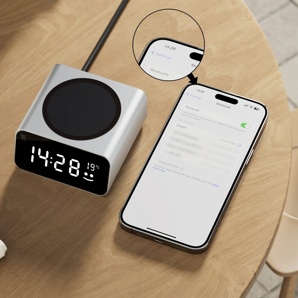 Xoopar Reddi Charge PD klok met draadloze oplader