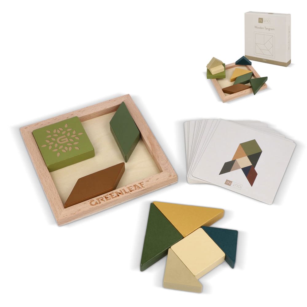 InSideOut Houten Tangram think IQ puzzle