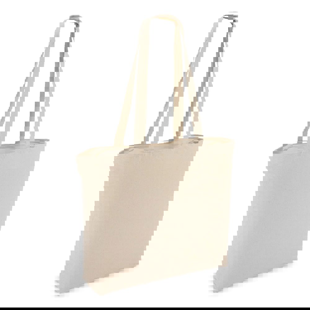 Katoen Tote met rits OEKO-TEX® 47 x 11 x 35cm 320g/m²