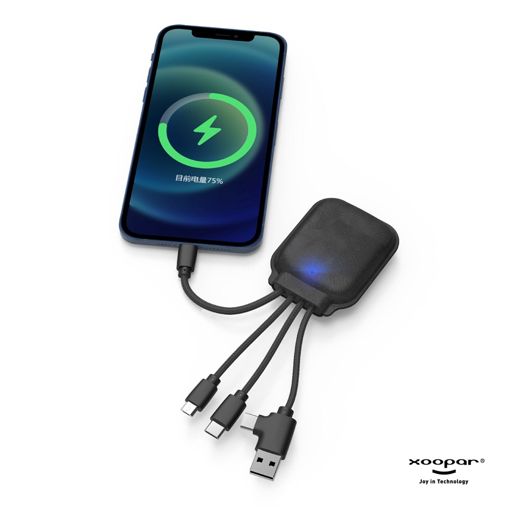 4001 | Xoopar Iné Gamma NFC Powerbank met Oplaadkabels 3000mAh 