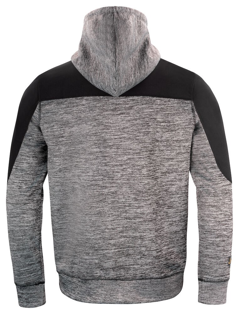 Jobman - 5303 Hoodie Spun Dye Zwart Melange/Zwart S