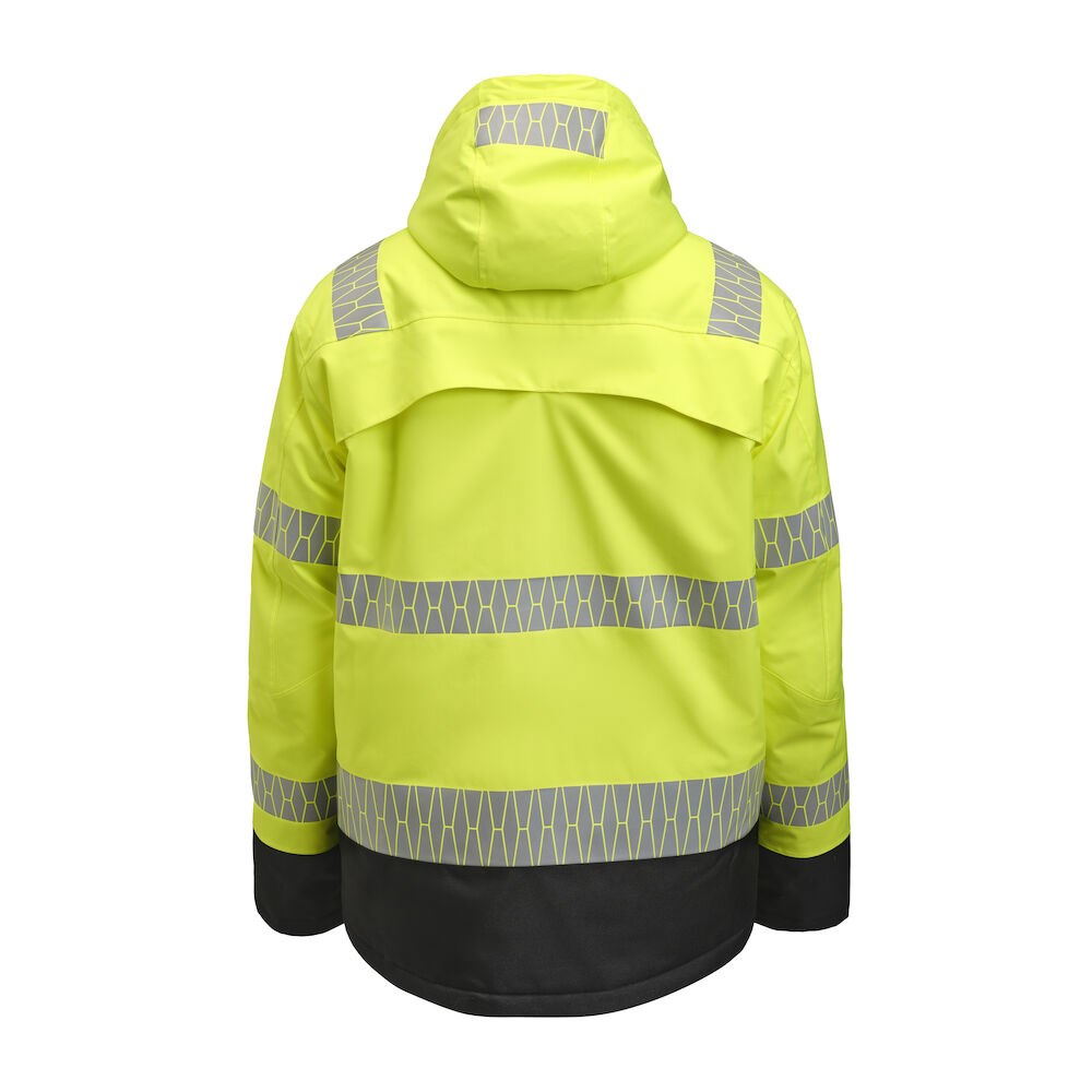 Jobman - 1235 Winterjas Signalisatie Geel/Zwart 3XL