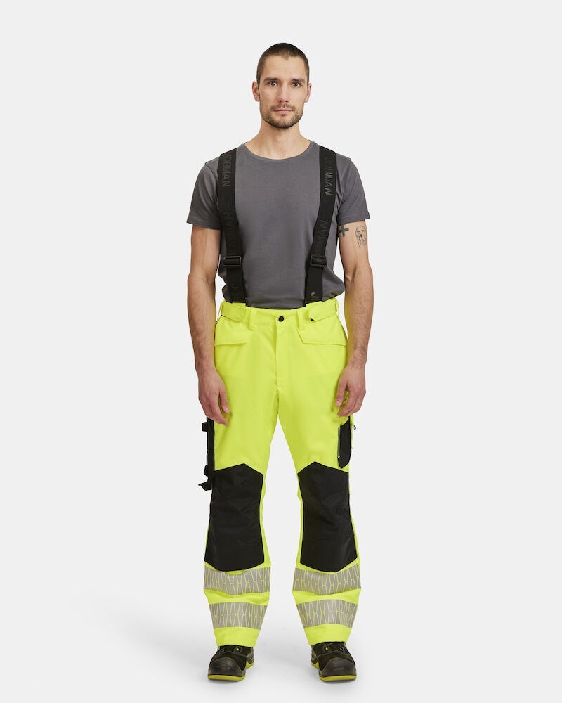 Jobman - 1235 Winterjas Signalisatie Geel/Zwart 3XL