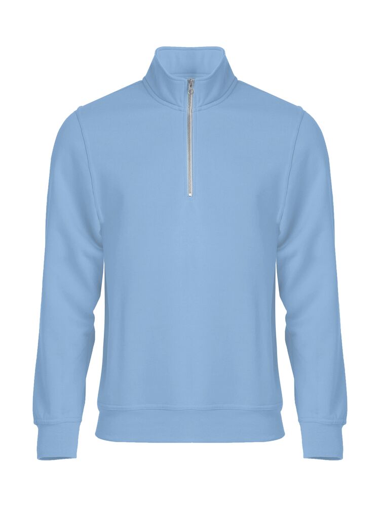Clique - Basic Half Zip Licht-blauw XXL
