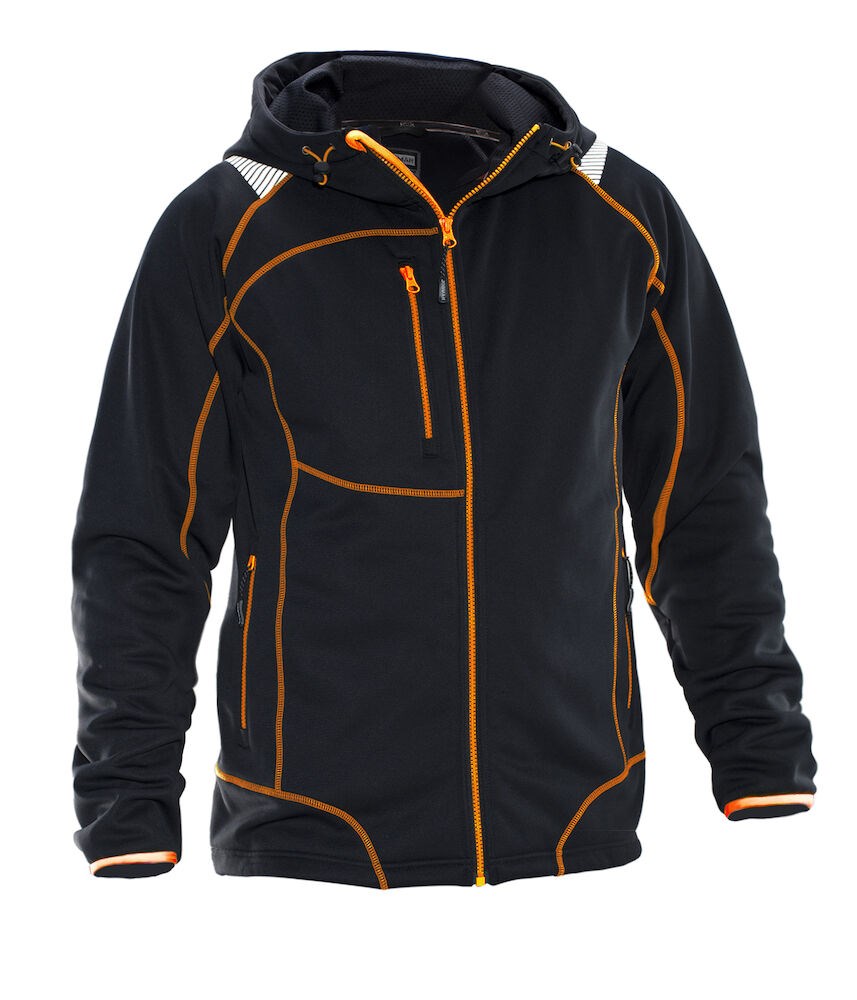 Jobman - 5150 Hoodie Vision Zwart/Oranje M