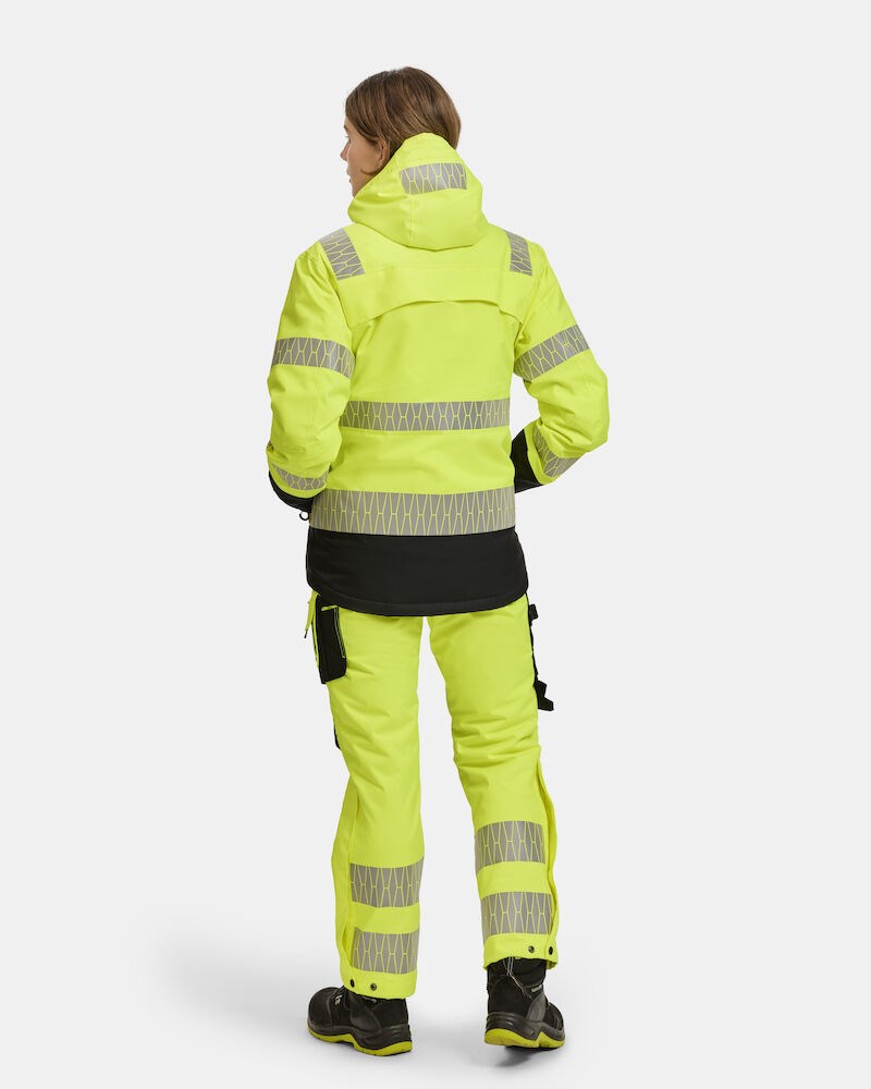 Jobman - 1235 Winterjas Signalisatie Geel/Zwart 3XL