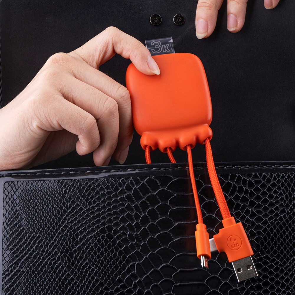 3192 | Xoopar Octopus Gamma 2 Powerbank met Bio Oplaadkabel 3000mAh 