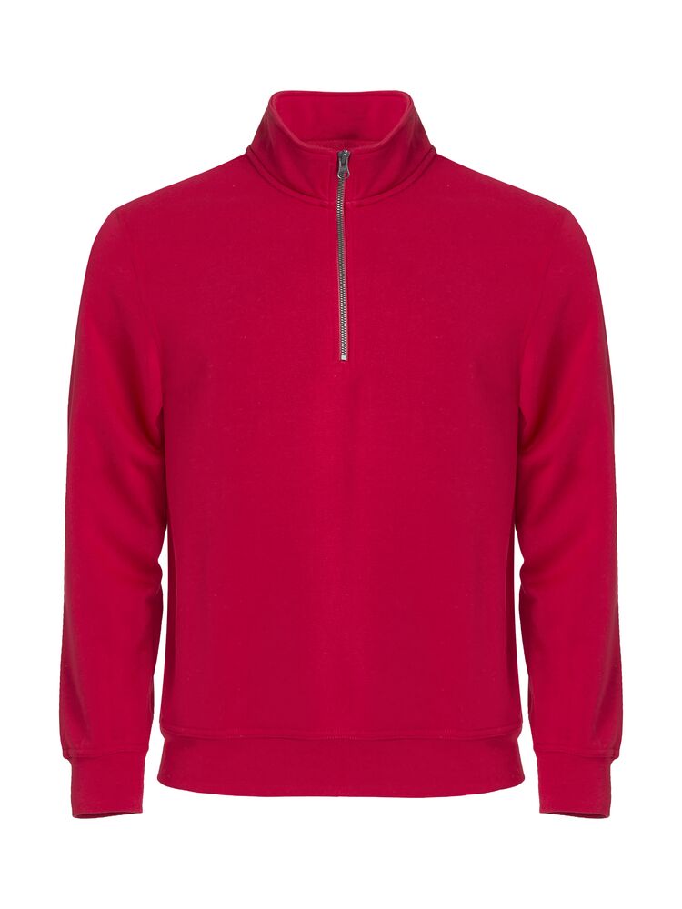 Clique - Basic Half Zip Licht-blauw XXL - Rood