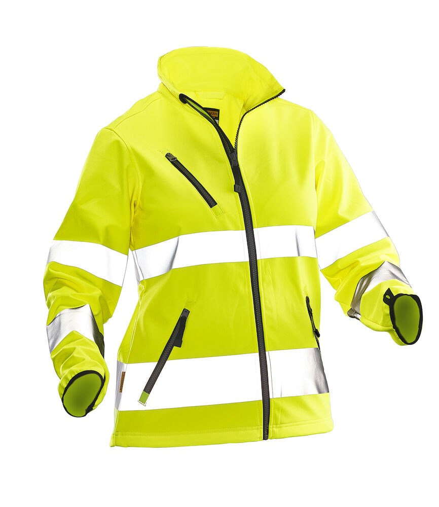 Jobman - 1210 Hi-Vis Women’s Softshell Jacket Geel XL