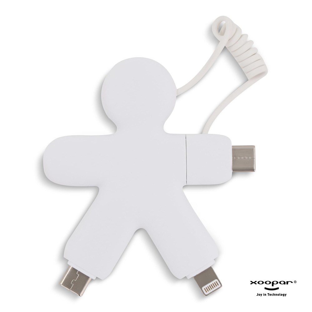 2064 | Xoopar Buddy Eco Charging Cable - Wit