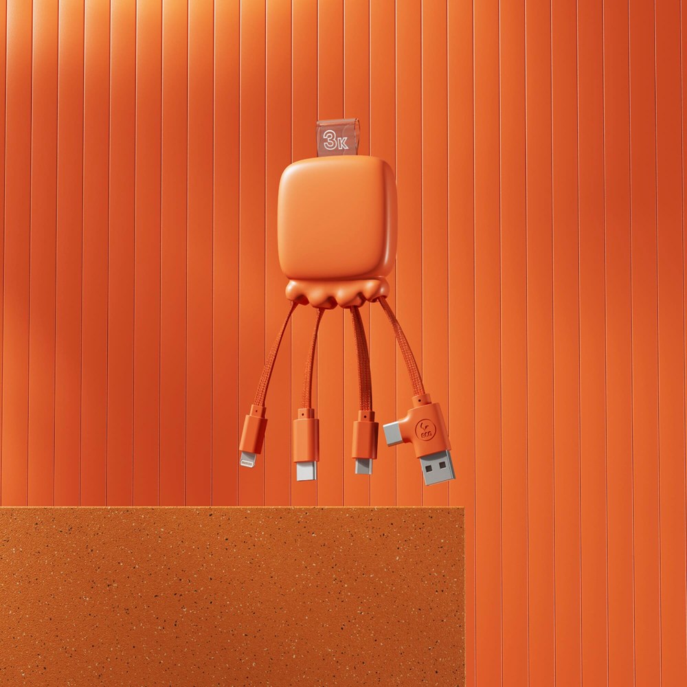 3192 | Xoopar Octopus Gamma 2 Powerbank met Bio Oplaadkabel 3000mAh 