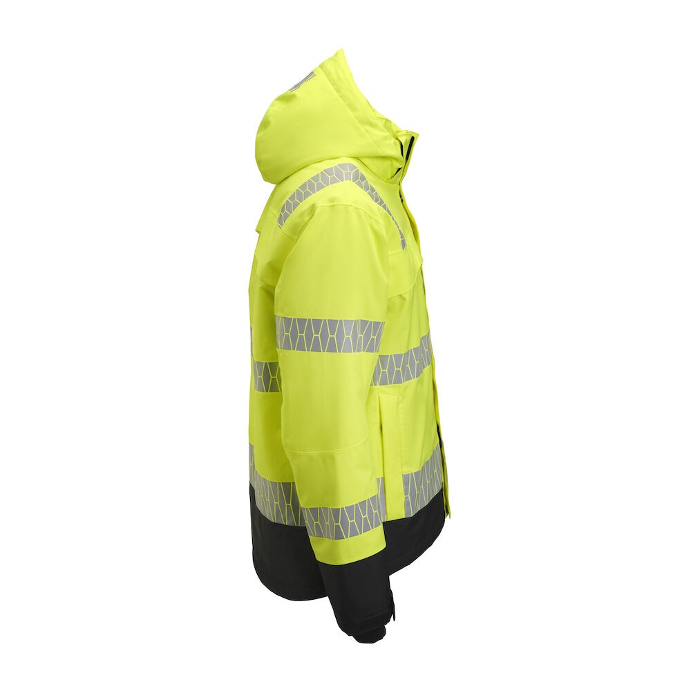 Jobman - 1235 Winterjas Signalisatie Geel/Zwart 3XL