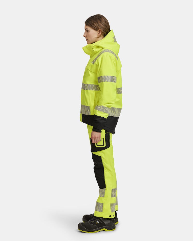 Jobman - 1235 Winterjas Signalisatie Geel/Zwart 3XL