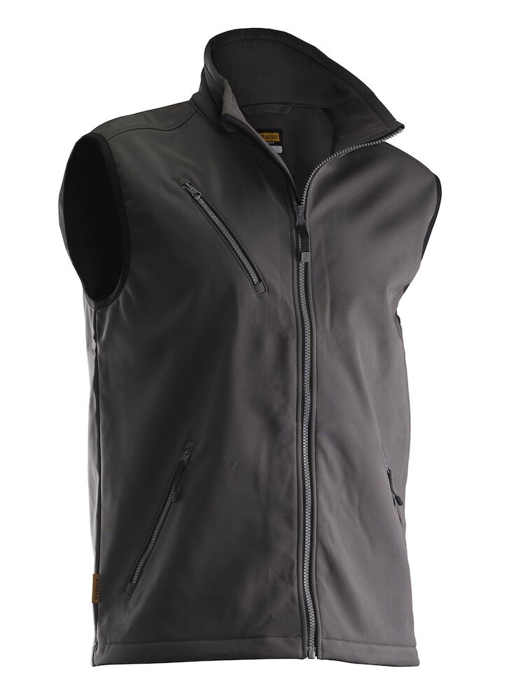 Jobman - 7502 Softshell Vest D.grijs/D. grijs S