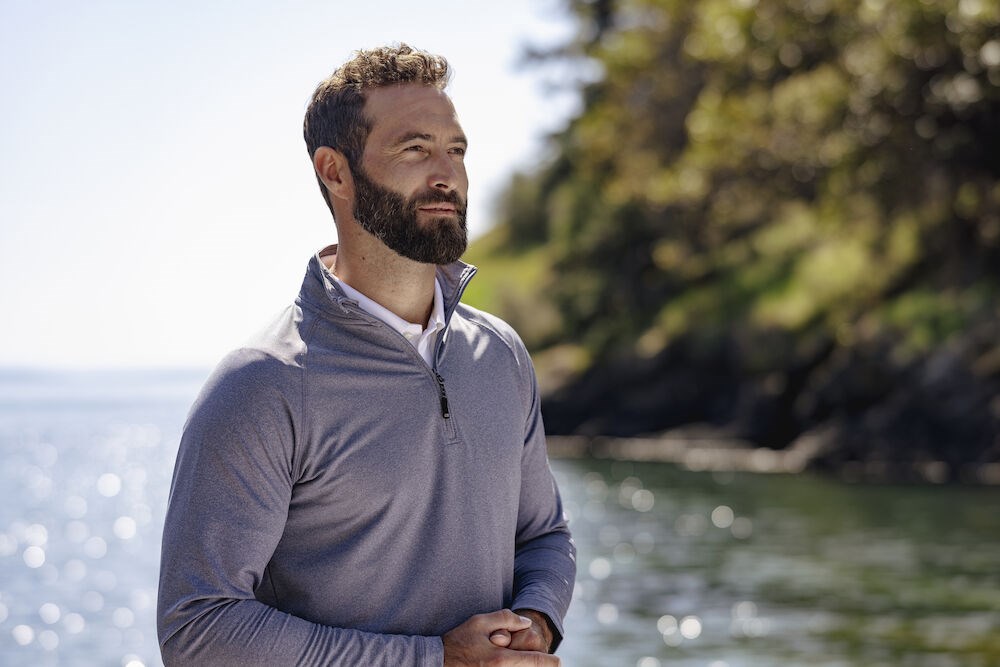 Cutter & Buck - Coos Bay Half Zip Heren Leisteen Blauw Mel. M