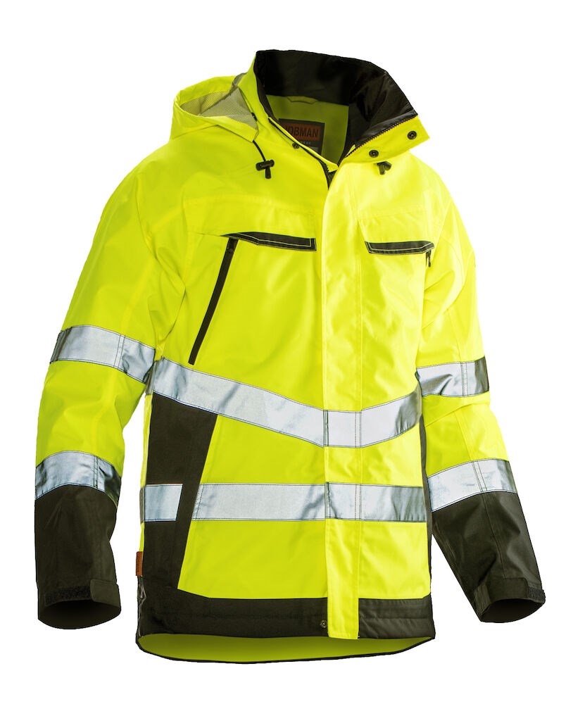 Jobman - 1283 Hi-Vis Shell Jacket Oranje/Zwart L