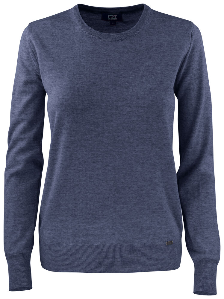 Cutter & Buck - Kennewick Crewneck Dames Zeeblauw Mélange XL