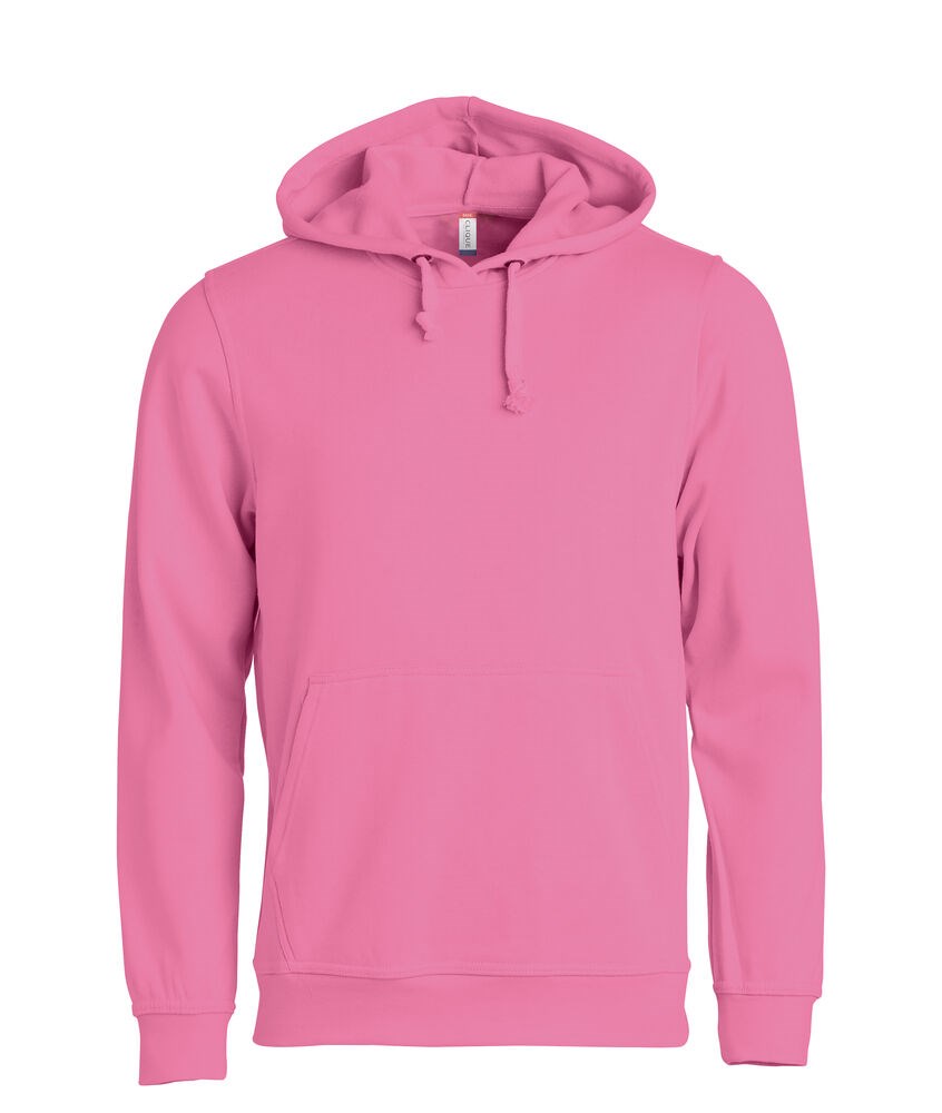 Clique - Basic Hoody Licht-blauw XXL - Helder Roze