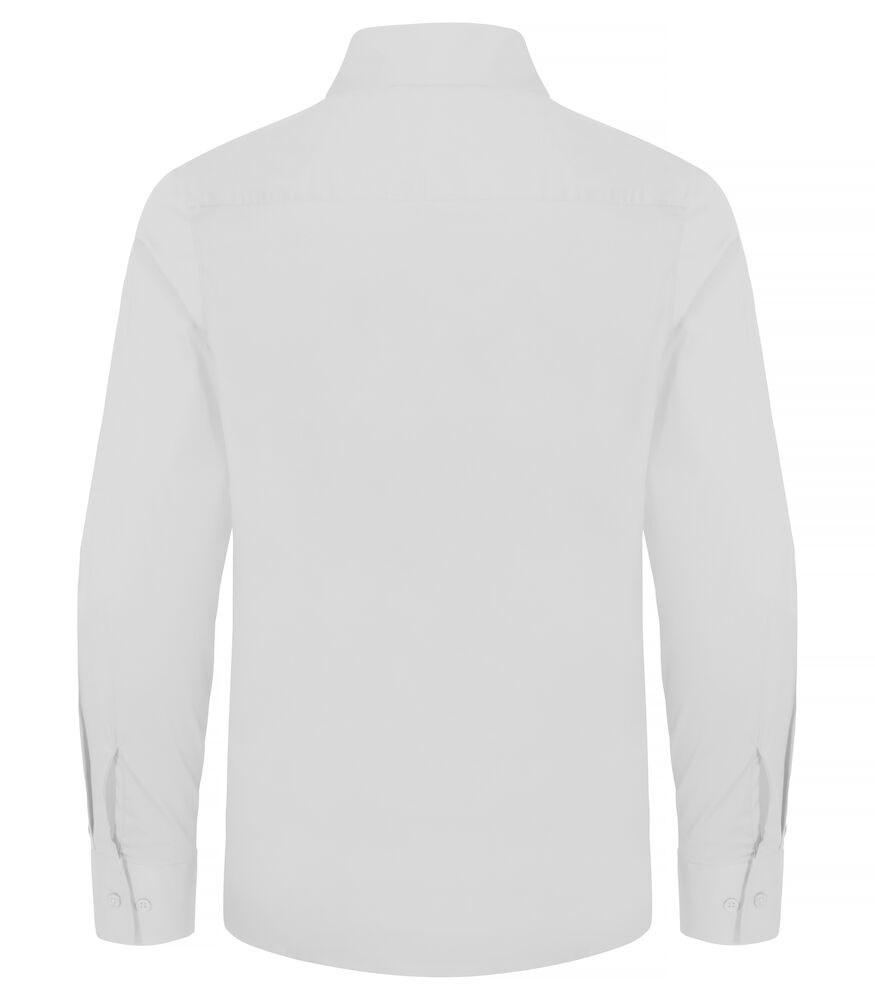 Clique - Stretch Shirt L/S Wit 4XL