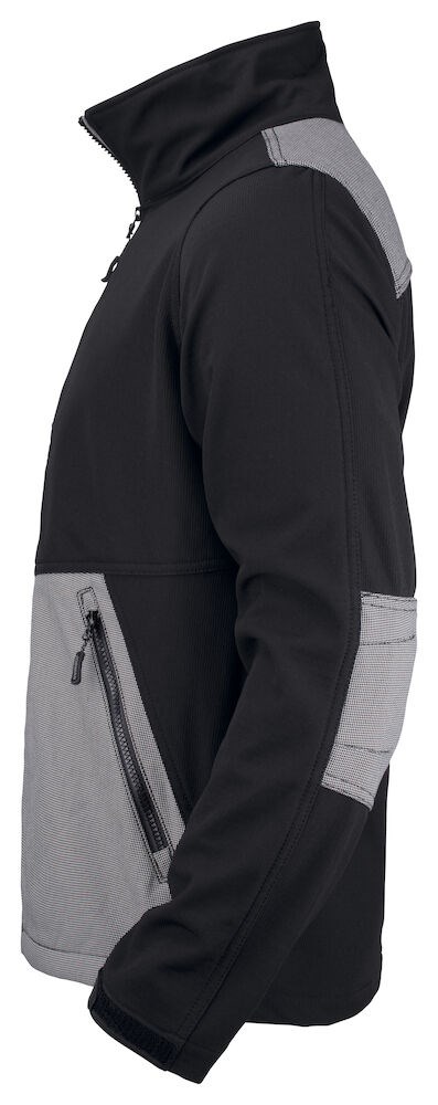 Jobman - 1248 Softshell Jacket Zwart/Donkergrijs S