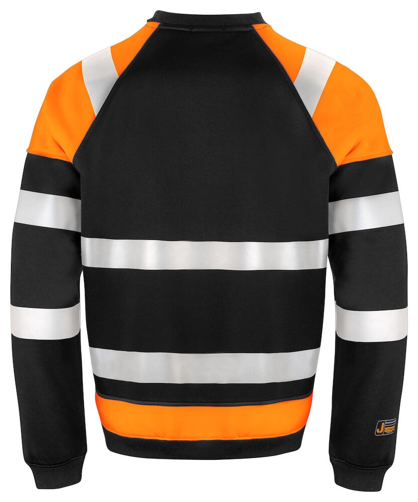 Jobman - 5124 Hi-Vis Sweatshirt Zwart/HV Oranje 3XL