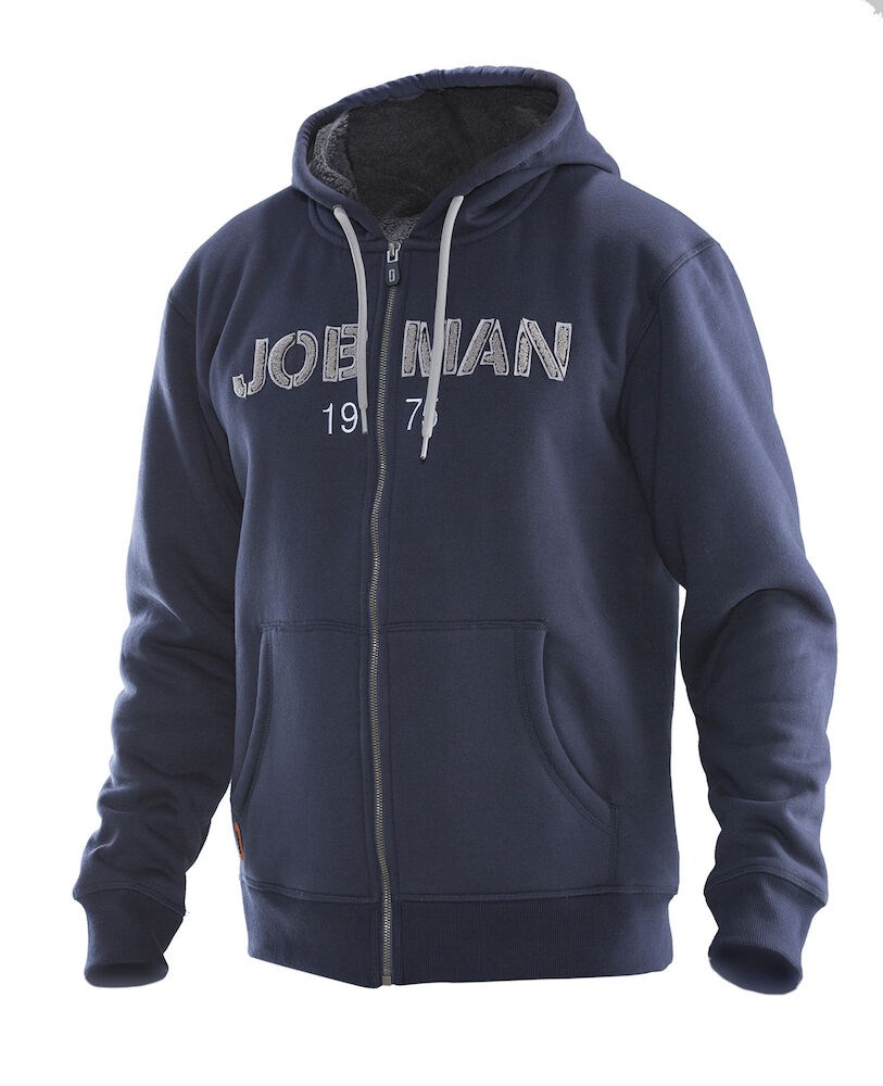 Jobman - 5154 Vintage Hoodie Lined Navy/Donkergrijs XL