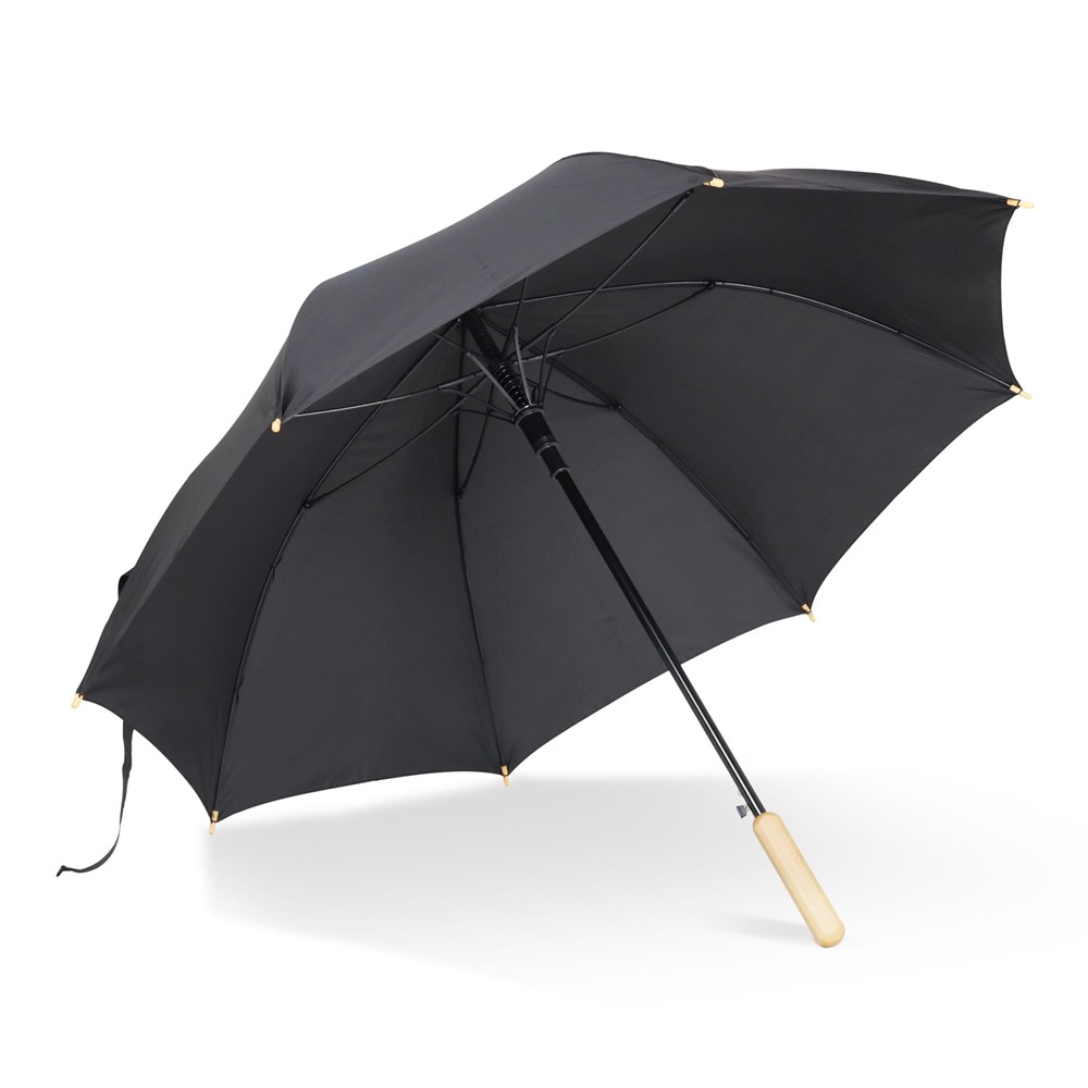 Stok paraplu 25” R-PET recht handvat auto open