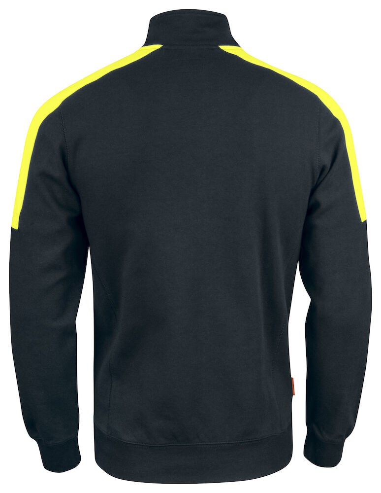 Jobman - 5401 Halfzip Sweatshirt Zwart/HV Geel XL