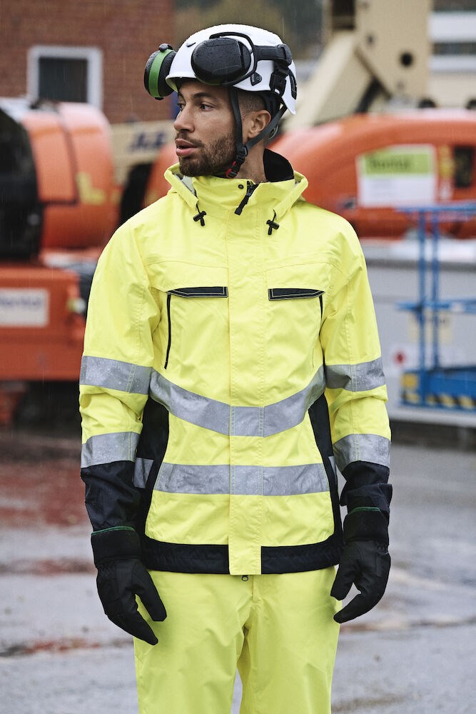 Jobman - 1283 Hi-Vis Shell Jacket Oranje/Zwart L