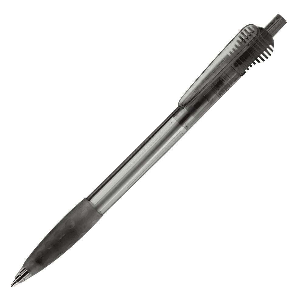 Balpen Cosmo grip transparant - Transparant / Zwart