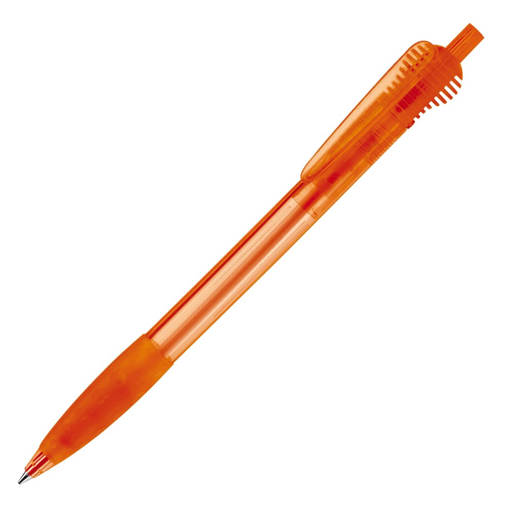 Balpen Cosmo grip transparant - Transparant / Roze