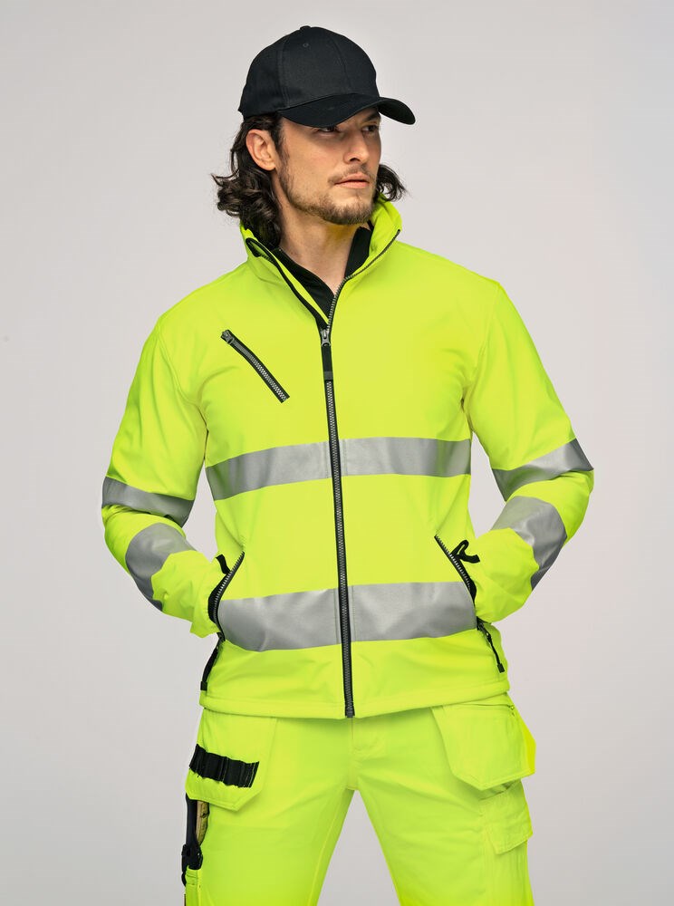 Jobman - 1202 Hi-Vis Softshell Jacket Geel S