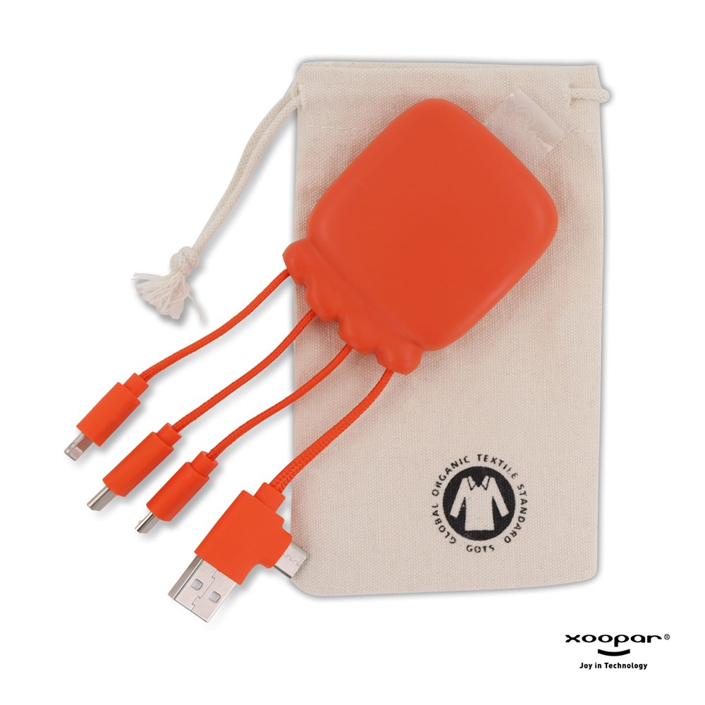 3192 | Xoopar Octopus Gamma 2 Powerbank met Bio Oplaadkabel 3000mAh 