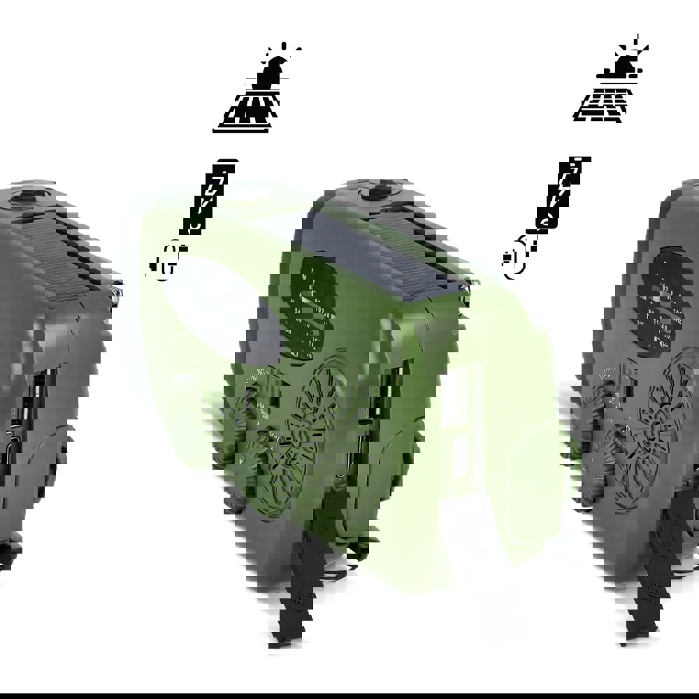SafeSound Noodradio met Zonne-energie en Opwindbaar
