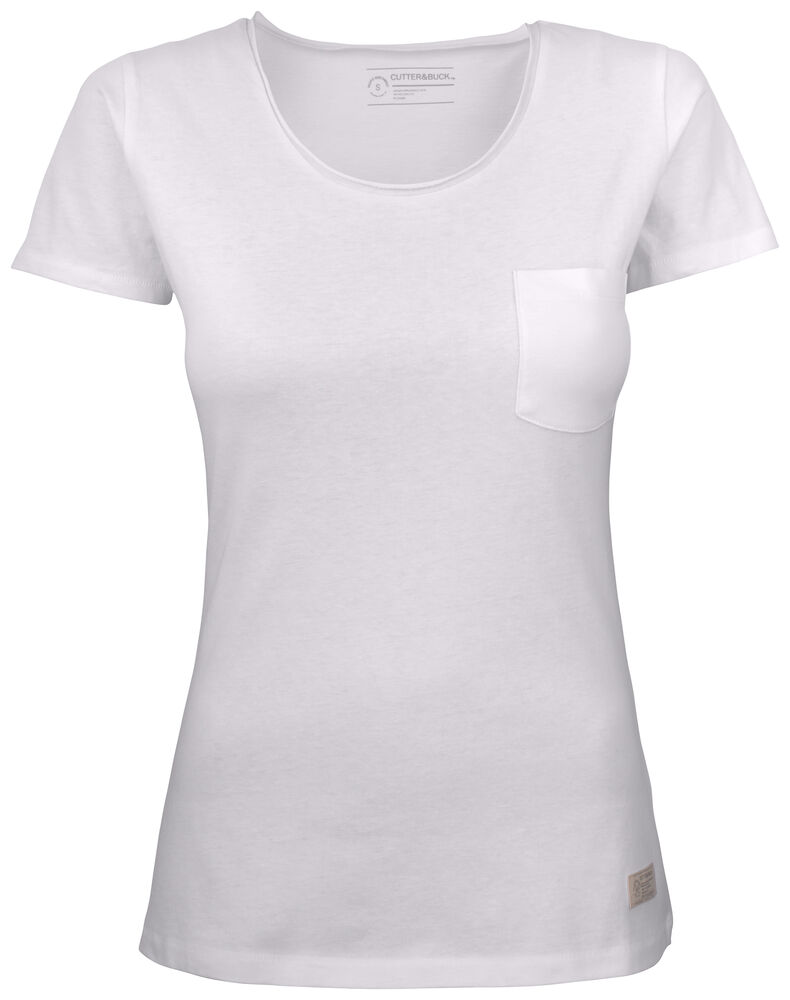 Cutter & Buck - Pacific City Tee Dames Wit XXL