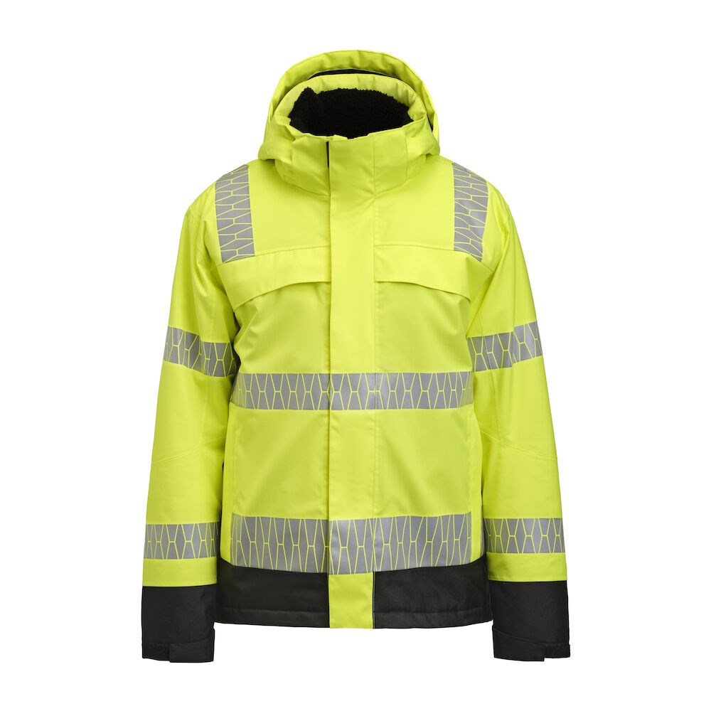 Jobman - 1235 Winterjas Signalisatie Geel/Zwart 3XL